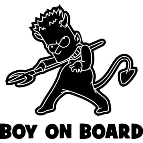 Вінілова наклейка на автомобіль - Boy on Board v2