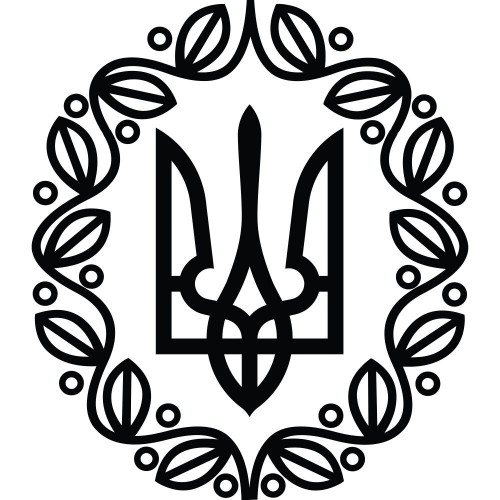 Вінілова наклейка на автомобіль - Трезубець (Тризуб) /Герб УНР
