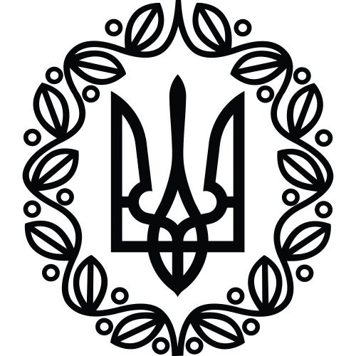 Вінілова наклейка на автомобіль - Трезубець (Тризуб) /Герб УНР