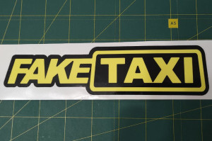 Вінілова наклейка наклейка на автомобіль - Fake TAXI