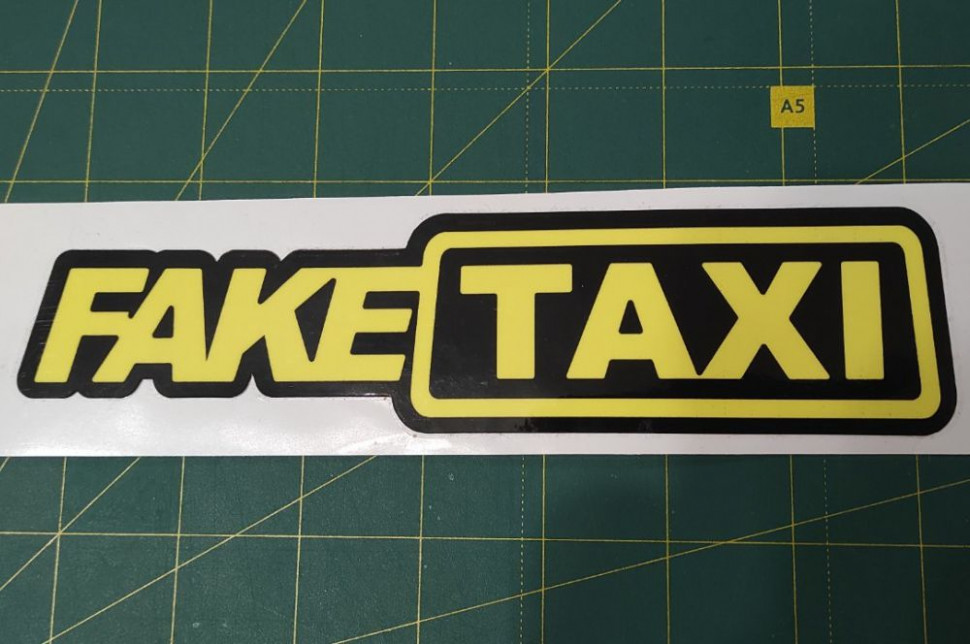 Вінілова наклейка наклейка на автомобіль - Fake TAXI