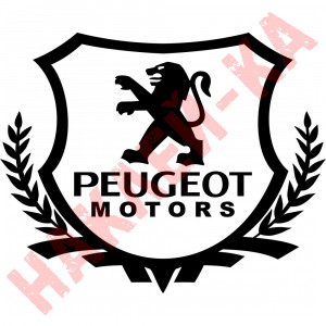 Вінілова наклейка на автомобіль - Peugeot Motors Щит із логотипом
