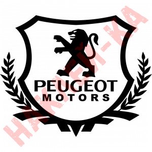 Вінілова наклейка на автомобіль - Peugeot Motors Щит із логотипом