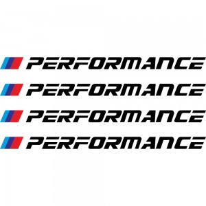Набір вінілових наклейок на ручки авто - BMW Performance (4 шт.)