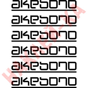 Комплект наклейок на супорта - AKEBONO (6 шт.)