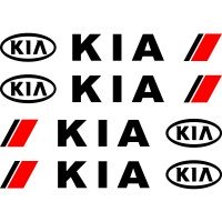 Набір вінілових наклейок на ручки авто - KIA (4 шт.)