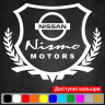 Вінілова наклейка на автомобіль - Nissan Nismo Motors Щит з логотипом Вінілова наклейка на автомобіль - Nissan Nismo Motors Щит з логотипом