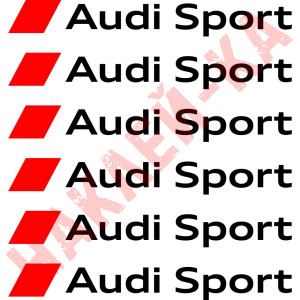 Комплект наклейок на супорта - Audi Sport (6 шт.)