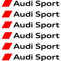Комплект наклейок на супорта - Audi Sport (6 шт.)