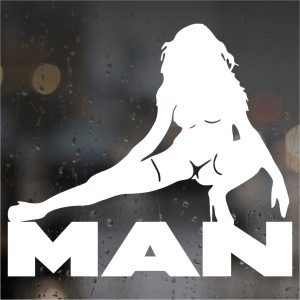Вінілова наклейка на вантажівку - MAN SEXY Дівчина