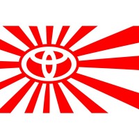 Наклейка на автомобіль - Японський прапор JDM Toyota