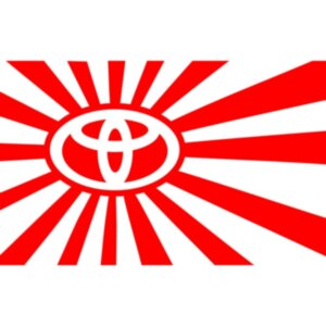 Наклейка на автомобіль - Японський прапор JDM Toyota