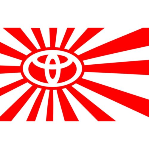 Наклейка на автомобиль - Японский флаг JDM Toyota