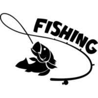 Виниловая наклейка на автомобиль - Fishing | Рыбалка