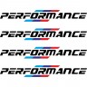Набір вінілових наклейок на ручки авто - BMW Performance (4 шт.) v2