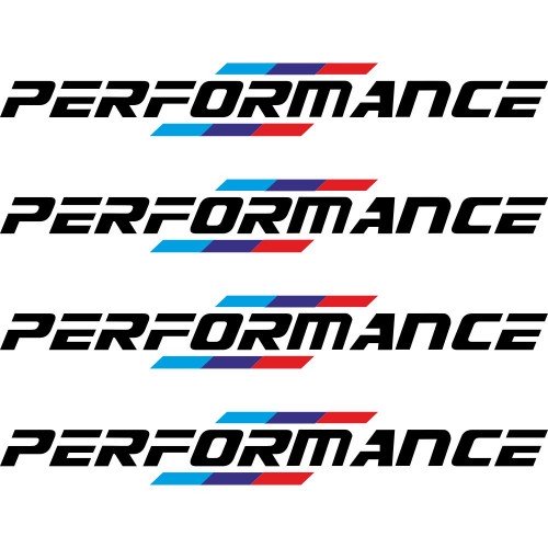 Набор виниловых наклеек на ручки авто - BMW Performance (4 шт.) v2