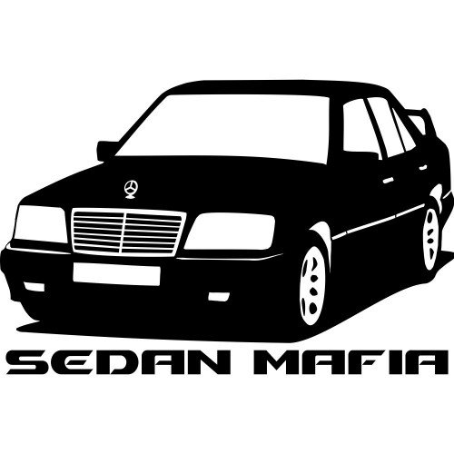 Вінілова наклейка на автомобіль - Sedan Mafia Mercedes-Benz v2