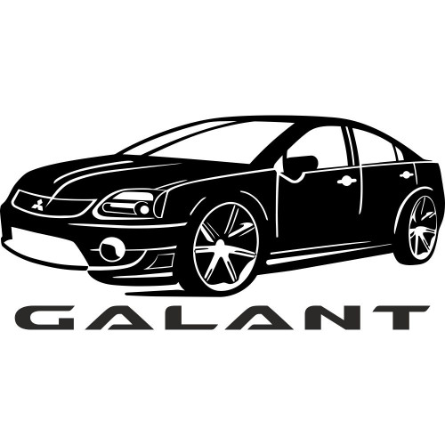 Вінілова наклейка на автомобіль - Mitsubishi Galant