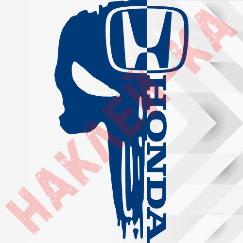 Виниловая наклейка на капот автомобиля - Череп Honda / Хонда Каратель
