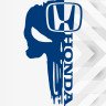 Виниловая наклейка на капот автомобиля - Череп Honda / Хонда Каратель