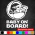 Вінілова наклейка на автомобіль - Baby on board v37 (Baby Yoda) Вінілова наклейка на автомобіль - Baby on board v37 (Baby Yoda)