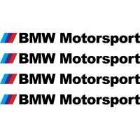 Набір вінілових наклейок на ручки авто - BMW Motorsport (4 шт.)