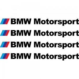 Набір вінілових наклейок на ручки авто - BMW Motorsport (4 шт.)