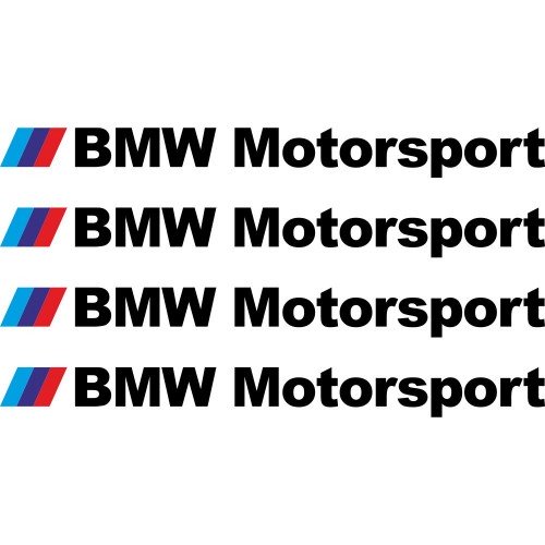Набір вінілових наклейок на ручки авто - BMW Motorsport (4 шт.)