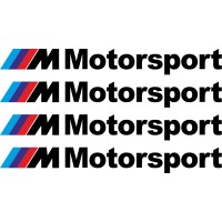 Набір вінілових наклейок на ручки авто - BMW M Motorsport (4 шт.)
