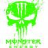 Вінілова наклейка на автомобіль або мотоцикл - Череп Monster Energy Вінілова наклейка на автомобіль або мотоцикл - Череп Monster Energy