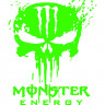 Вінілова наклейка на автомобіль або мотоцикл - Череп Monster Energy Вінілова наклейка на автомобіль або мотоцикл - Череп Monster Energy
