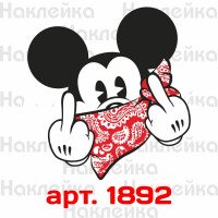 Виниловая наклейка на автомобиль - Mickey mouse