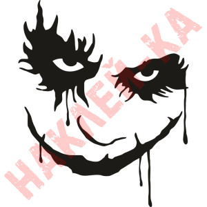 Вінілова наклейка на автомобіль - Джокер (Joker) v7