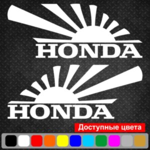 Набір наклейок на дзеркала авто - Японський Прапор Honda (2шт)