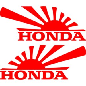 Набір наклейок на дзеркала авто - Японський Прапор Honda (2шт)
