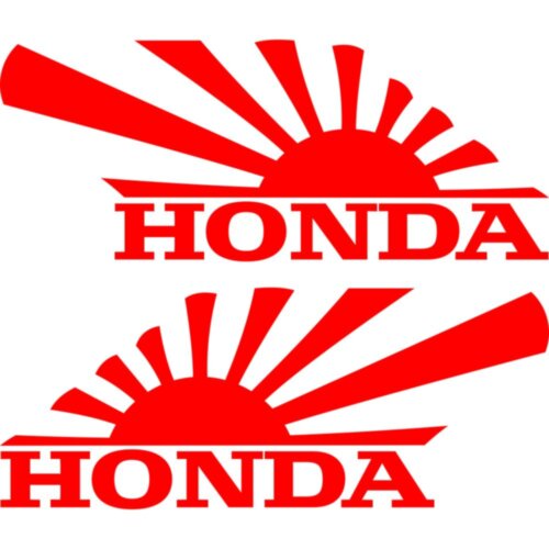 Набор наклеек на зеркала авто - Японский Флаг Honda (2шт)
