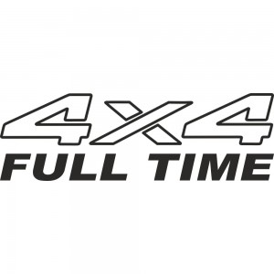 Вінілова наклейка на автомобіль - 4x4 Full Time