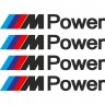 Набір вінілових наклейок на ручки авто - BMW M Power (4 шт.) Набір вінілових наклейок на ручки авто - BMW M Power (4 шт.)