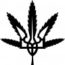 Вінілова наклейка на автомобіль - Тризуб (Тризуб) Ganja Style Вінілова наклейка на автомобіль - Тризуб (Тризуб) Ganja Style