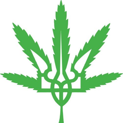Вінілова наклейка на автомобіль - Тризуб (Тризуб) Ganja Style