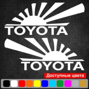 Набір наклейок на дзеркала авто - Японський Прапор Toyota (2шт)