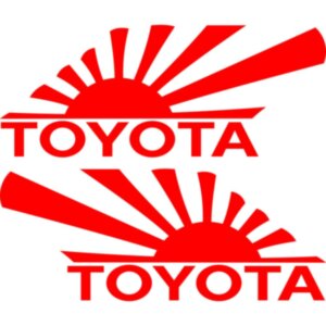 Набір наклейок на дзеркала авто - Японський Прапор Toyota (2шт)