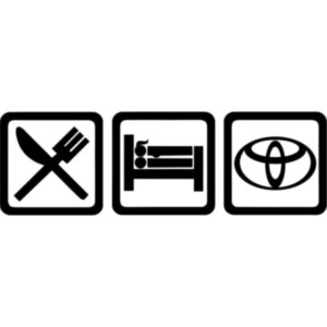 Вінілова наклейка на автомобіль - Eat Sleep Toyota