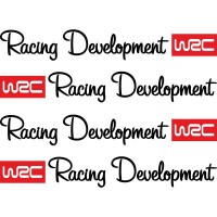 Набор виниловых наклеек  на ручки авто - Racing Development WRC (4 шт.)