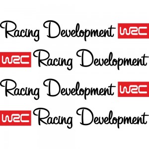 Набір вінілових наклейок на авто - Racing Development WRC (4 шт.)