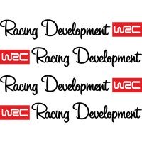 Набір вінілових наклейок на авто - Racing Development WRC (4 шт.)
