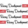 Набор виниловых наклеек  на ручки авто - Racing Development WRC (4 шт.)