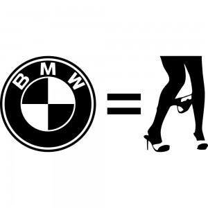 Вінілова наклейка на автомобіль - BMW Panty Dropper
