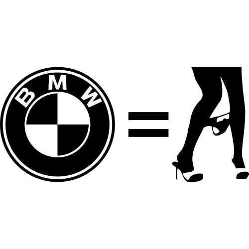 Вінілова наклейка на автомобіль - BMW Panty Dropper