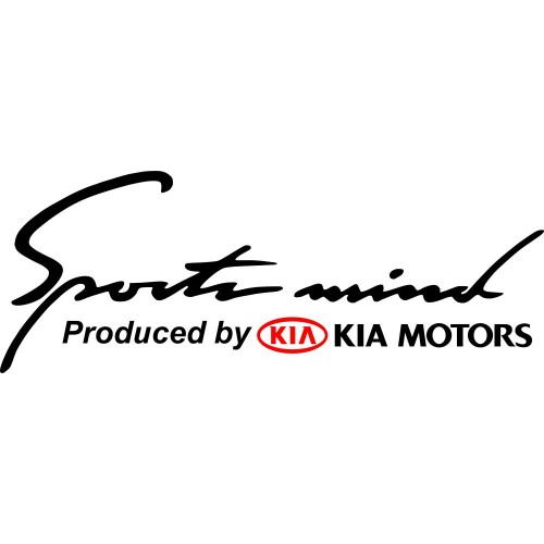 Виниловая наклейка на автомобиль - Sports mind produced by KIA Motors
